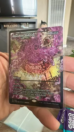 Bloodline Bidding 385 Showcase Foil MTG Lorwyn Eclipsed Rare Magic The Gathering - Image 1