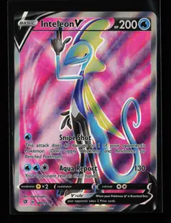 Inteleon V (Full Art) 180/192 Ultra Rare SWSH02: Rebel Clash Pokemon Card - Image 1