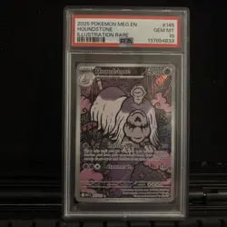 PSA 10 GEM MT Houndstone 145/132 Pokemon Mega Evolution Illustration Rare - Image 1