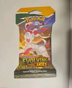 New, Sealed Pokemon TCG Evolving Skies Sleeved Booster Pack Sylveon - Image 1