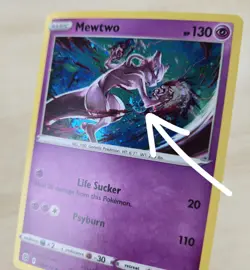 SWIRL HEAVY HOLO BLEED ERROR NM Mewtwo 056/172 Cosmos Promo Pokemon Card - Image 1