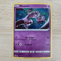 SWIRL HEAVY HOLO BLEED ERROR NM Mewtwo 056/172 Cosmos Promo Pokemon Card - Image 3