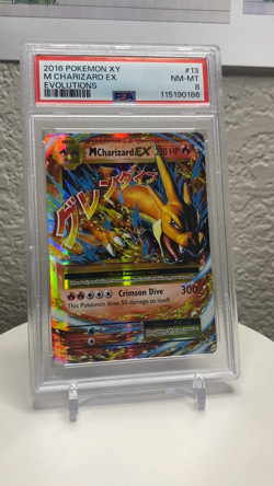 M Charizard EX 2016 Pokemon XY Evolutions #13 PSA 8 FREE SHIPPING - Image 2