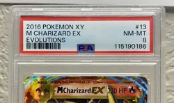 M Charizard EX 2016 Pokemon XY Evolutions #13 PSA 8 FREE SHIPPING - Image 3