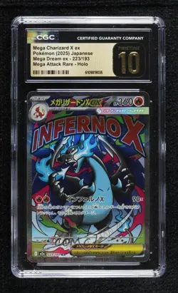 Mega Attack Rare - Charizard X ex Japanese Pokemon M2A: Dream CGC 10 Pristine - Image 1