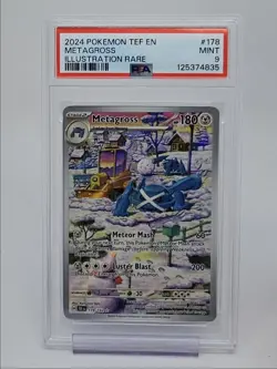 METAGROSS 2024 POKEMON TEMPORAL FORCES ILLUSTRATION RARE 178/162 PSA 9 Q0004 - Image 1