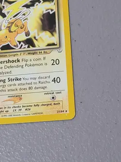 Pokemon TCG Raichu Neo Revelation Non Holo 21/64 LP - Image 5