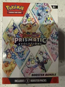 Pokemon TCG Prismatic Evolutions Booster Bundle 6 Packs New/Seal - Image 1