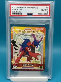 PSA 8 - 2023 MARUMIYA POKEMON STICKERS 6 KORAIDON - Image 1