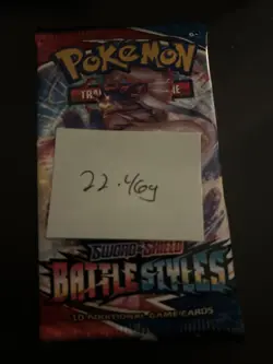 22.46g HEAVY Battle Styles Pokemon TCG Sword & Shield Sealed Booster Pack 820650808197 - Image 4