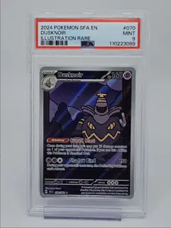 DUSKNOIR 2024 POKEMON SHROUDED FABLE ILLUSTRATION RARE 070/064 PSA 9 Q0004 - Image 1