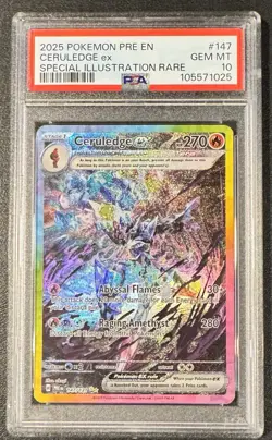 Pokemon Ceruledge ex Prismatic Evolutions Special Illustration Rare #147 PSA 10 - Image 1