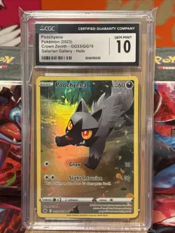 Pokemon Poochyena (2023) Crown Zenith GG33/GG70 CGC 10 - Image 1