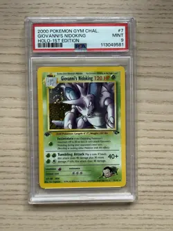 Pokemon Gym Challenge Giovanni's Nidoking 1st Edition Holo PSA 9 7/132 - Image 1