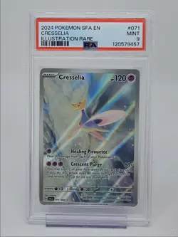 CRESSELIA 2024 POKEMON SHROUDED FABLE ILLUSTRATION RARE 071/064 PSA 9 Q0004 - Image 1