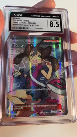 CGC 8.5 Shauna Pokemon (2017) Fates Collide 111a/124 Premium Trainers XY Coll. - Image 2