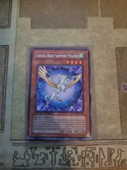 YUGIOH CRYSTAL BEAST SAPPHIRE PEGASUS CT04-EN002 SECRET LIMITED ED NM - Image 1