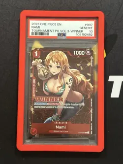 English Nami (Tournament Pack Vol. 3) [Winner] ST01-007 PSA 10 TCG Foil - Image 1