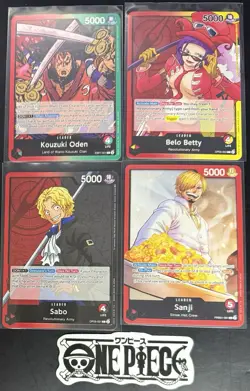 4x One Piece Red Leaders Set C - English - Regular - NM/M - Image 1