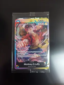 One Piece Monkey.D.Luffy 2nd Anniversary Stamped Promo P-O43 NM - Image 1
