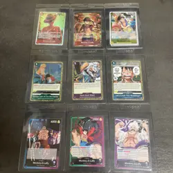 One Piece Monkey.D.Luffy Card Lot Of 9 Cards Total In Excellent Condition - Image 1