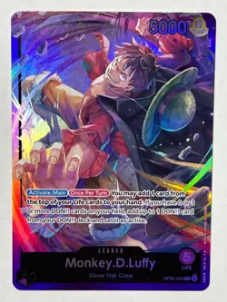 Monkey.D.Luffy ST18 OP05-060 Leader PURPLE Starter Deck Foil MINT - Image 1