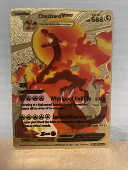 Pokemon Charizard VMAX Gold Foil Fan Art Card SMP26-44 - Image 1