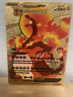 Pokemon Charizard VMAX Gold Foil Fan Art Card SMP26-44 - Image 2