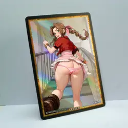 AERITH GAINSBOROUGH Waifu Anime Card LIMITED 1/1 Custom TCG Holo T13543 - Image 2