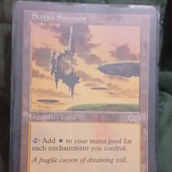 Magic: The Gathering Serra's Sanctum Legendary Land 3 Card Lot English 1998 - Image 1