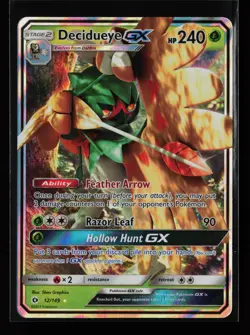 Decidueye GX 12/149 Ultra Rare Holo SM Base Set Pokemon Card - Image 1