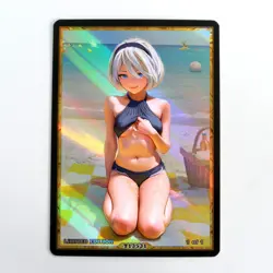 2B Waifu Anime Card LIMITED 1/1 Custom TCG Holo Goddess Story ACG T13531 - Image 1