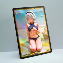 2B Waifu Anime Card LIMITED 1/1 Custom TCG Holo Goddess Story ACG T13531 - Image 2