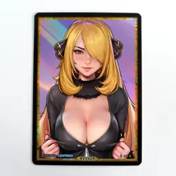 CYNTHIA Waifu Anime Card LIMITED 1/1 Custom TCG Holo Goddess Story ACG T13529 - Image 1