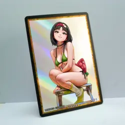 ERIKA Waifu Anime Card LIMITED 1/1 Custom TCG Holo Goddess Story ACG T13523 - Image 2