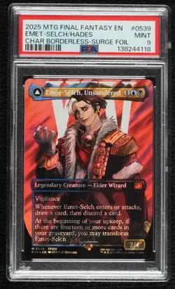 Borderless Surge Foil Emet-Selch Unsundered Hades Sorcerer of Eld Magic PSA 9 - Image 1