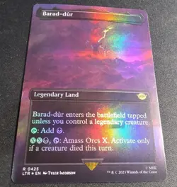 MTG Barad-dur *BORDERLESS FOIL* The Lord of the Rings 0425 NM - Image 2