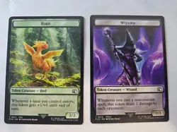 Wizard (0015) Token / Bird (0017) Token NM Final Fantasy MTG Magic the Gathering - Image 1