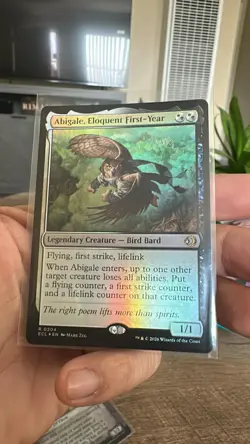Abigale, Eloquent First-Year #204 Foil MTG Lorwyn Eclipsed (ECL) Rare Near Mint - Image 1