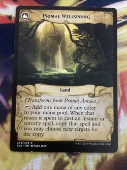 MTG - Primal Amulet / Primal Wellspring - Artifact / Land - XLN #243 - Rare - NM - Image 2