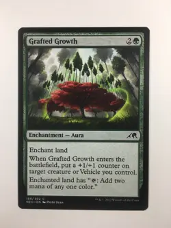 MTG Kamigawa Neon Dynasty Grafted Growth 188/302 Magic the Gathering - Image 1