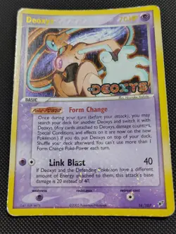 Pokemon TCG Deoxys 16/107 Stamped Reverse Holo Ex Deoxys *DMG* - Image 1