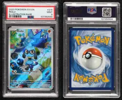 Riolu Illustration Rare Pokemon Scarlet & Violet Base Set SV1 PSA 9 MINT - Image 3