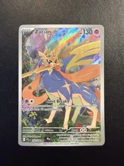 Pokemon TCG Zacian 100/094 IR Illustration Rare Holo Phantasmal Flames -NM - Image 1
