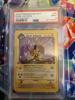 Dark Jolteon 1st Edition PSA 9 Pokemon TCG Team Rocket 38/82 - Image 1