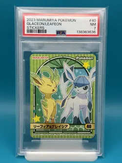 PSA 7 - 2023 MARUMIYA POKEMON STICKERS 40 LEAFEON/GLACEON - Image 1