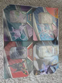 POKEMON 4 PACK V Tin Set Umbreon, Sylveon, Espeon, Empoleon Sealed - Image 2