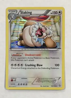 Pokemon SLAKING 103/124 Holo Rare LP Black & White Dragons Exalted Light Play - Image 1