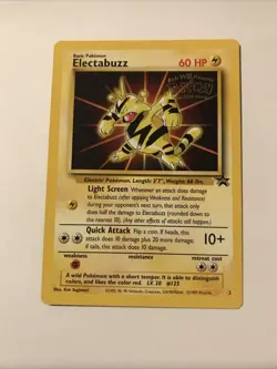 Electabuzz Pokemon WB Gold Stamp #2 1999 First Movie Black Star Promo - Image 1