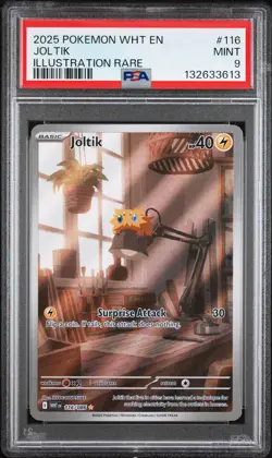 3613 Joltik 2025 Pokemon Scarlet Violet White Flare - WHT EN #116 PSA 9 - Image 1
